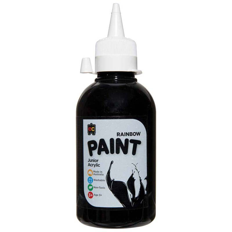 EC Paint Rainbow Acrylic Black 250ml - Cafe Supply