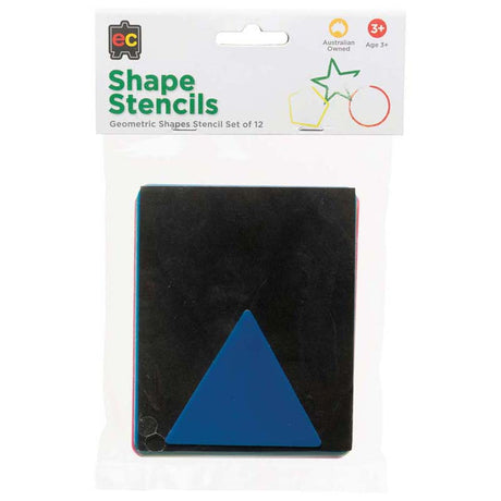 EC Stencil Set Geometric Shapes Pack 12 - Cafe Supply