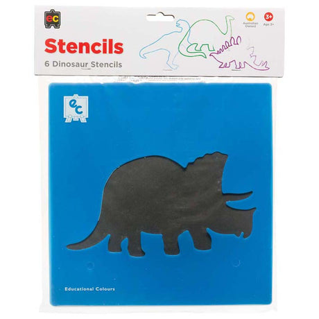 EC Stencil Dino Set Of 6 - Cafe Supply