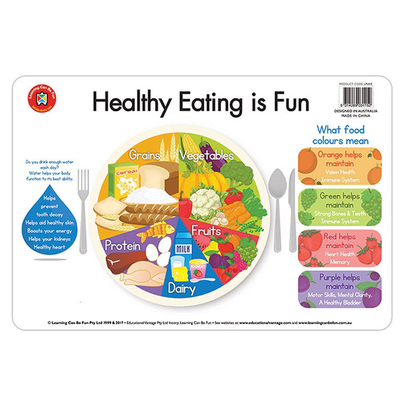 LCBF Placemat Healthy Eating Is Fun - Cafe Supply