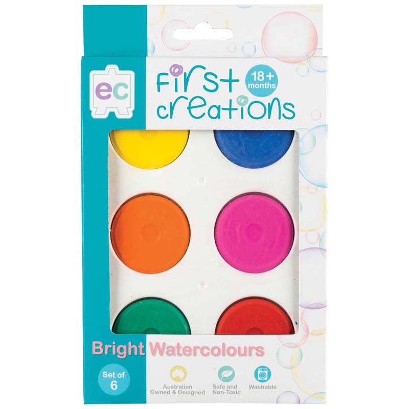 EC First Creations Bright Watercolours Set 6 - Cafe Supply