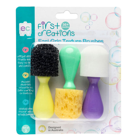 EC First Creations Easi-Grip Texture Brushes Set 3 - Cafe Supply