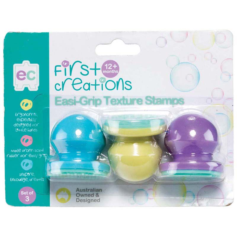 EC First Creations Easi-Grip Texture Stamps Set 3 - Cafe Supply