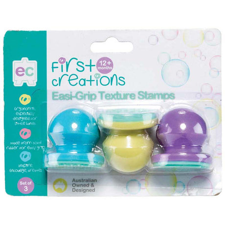EC First Creations Easi-Grip Texture Stamps Set 3 - Cafe Supply