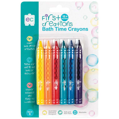 EC First Creations Bath Time Crayons Set 6 - Cafe Supply