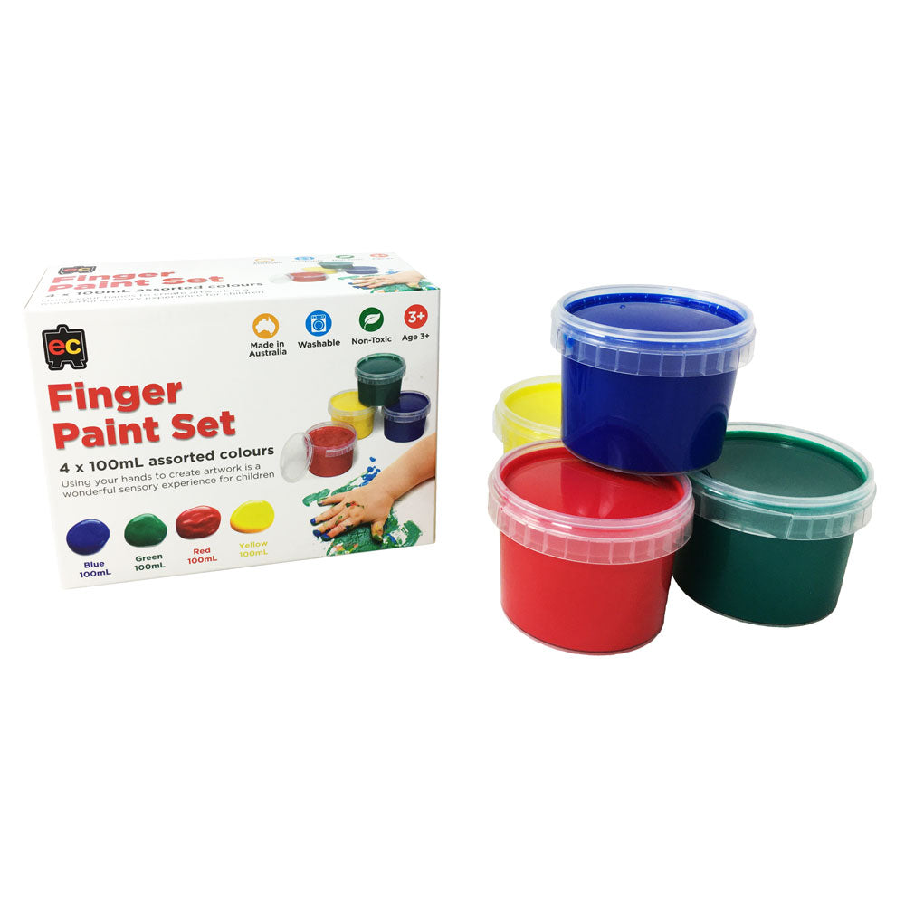 EC Finger Paint Set 4 X 100ml - Cafe Supply