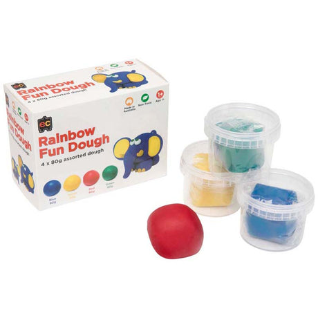 EC Fun Dough Rainbow Set 4 X 80gm - Cafe Supply