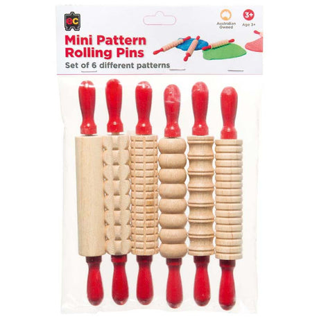 EC Mini Pattern Rolling Pins Pack 6 - Cafe Supply