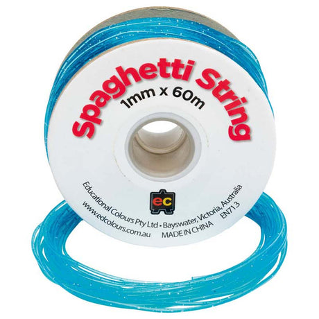 EC String PVC Spaghetti 60m Glitter Sea Blue - Cafe Supply