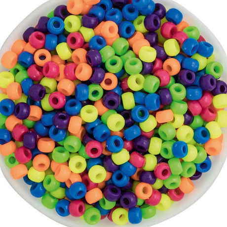 EC Beads Pony 1600 Piece Neon - Cafe Supply