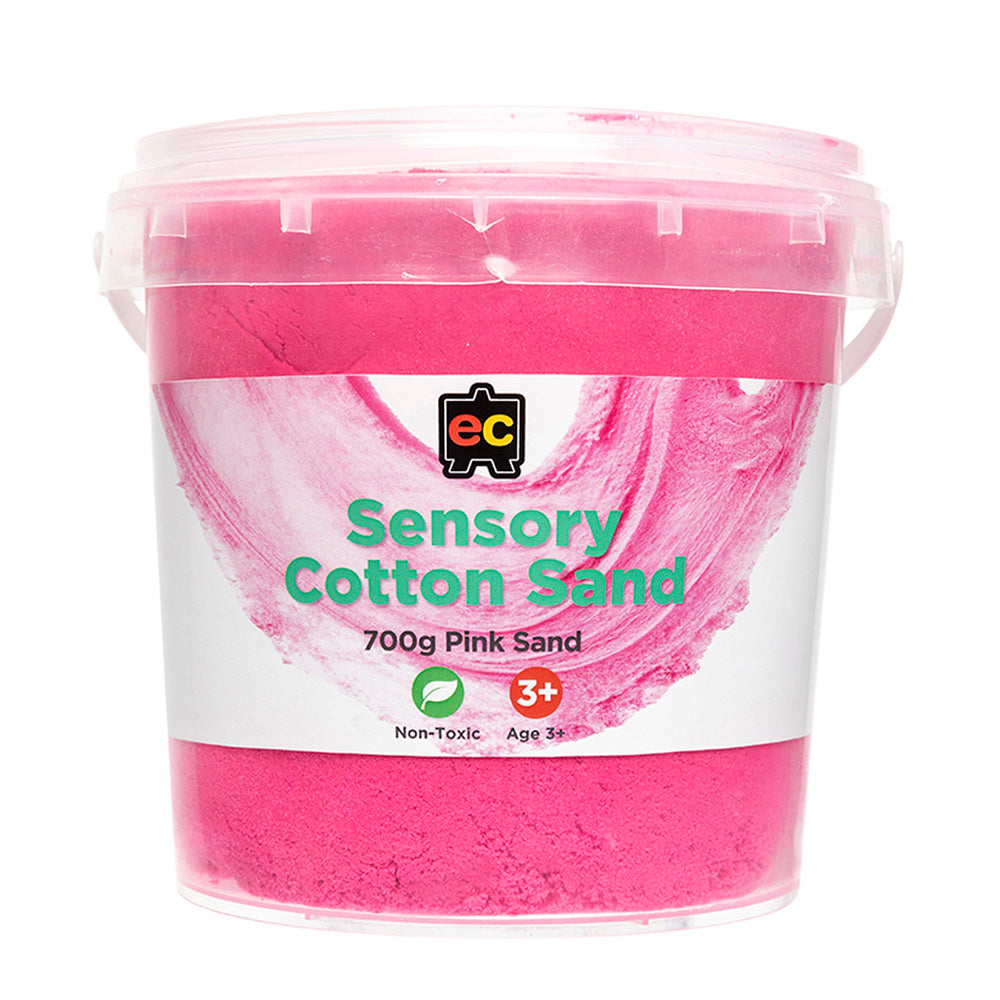EC Sensory Cotton Sand 700gm Tub Pink - Cafe Supply