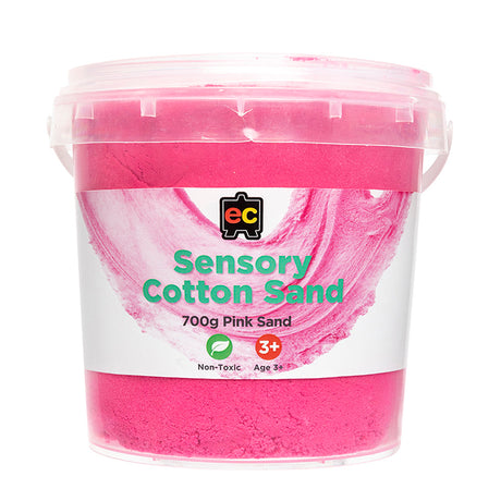 EC Sensory Cotton Sand 700gm Tub Pink - Cafe Supply