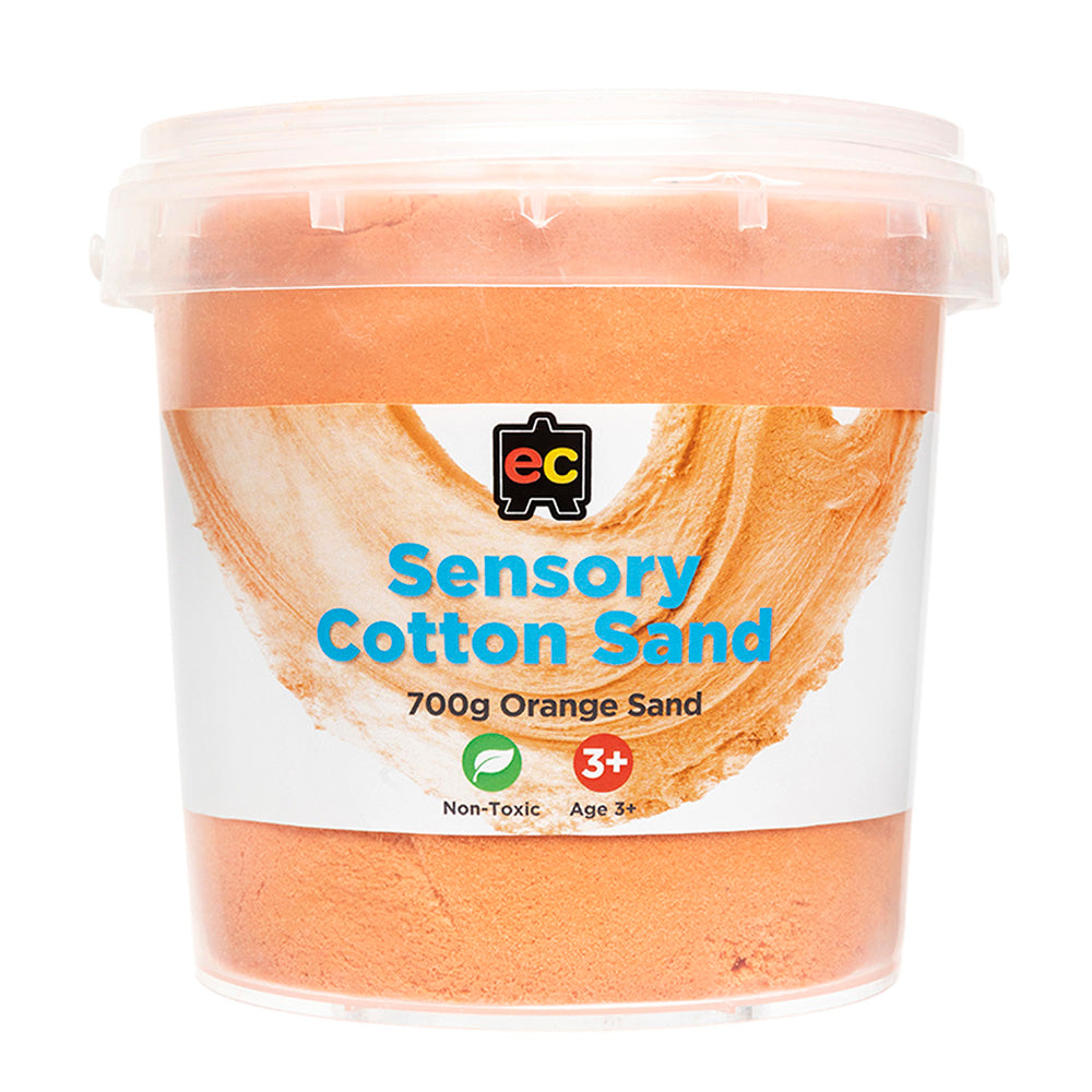 EC Sensory Cotton Sand 700gm Tub Orange - Cafe Supply