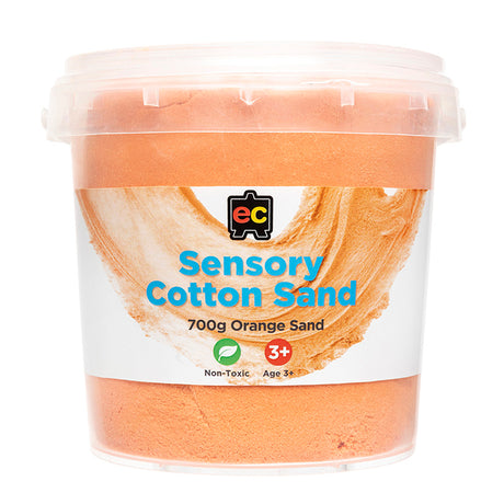 EC Sensory Cotton Sand 700gm Tub Orange - Cafe Supply