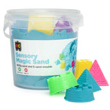 EC Sensory Magic Sand with Moulds 600gm Tub Blue - Cafe Supply