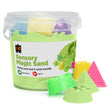 EC Sensory Magic Sand with Moulds 600gm Tub Green - Cafe Supply