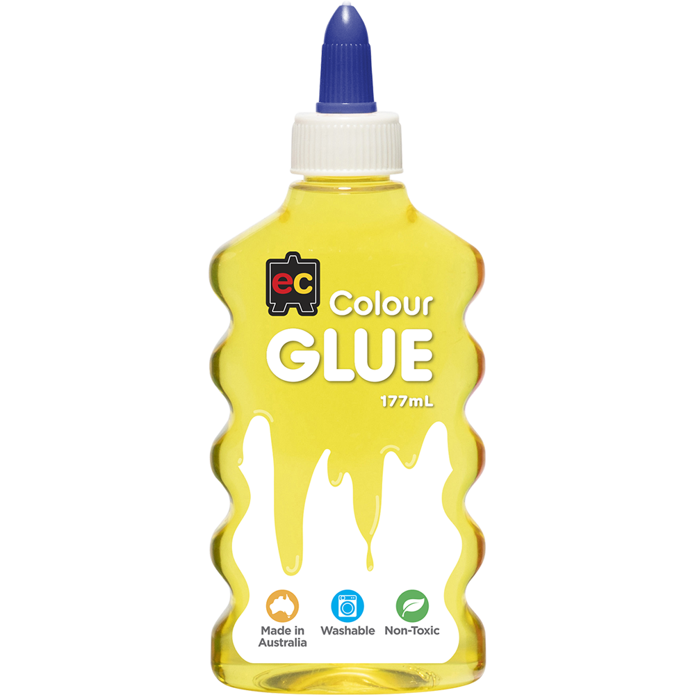 EC Coloured Glue 177ml Yellow - Cafe Supply