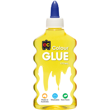 EC Coloured Glue 177ml Yellow - Cafe Supply