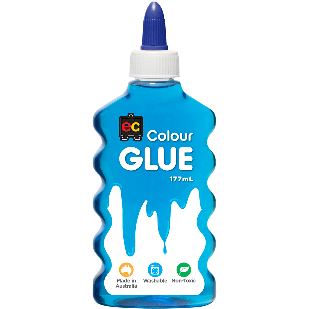 EC Coloured Glue 177ml Blue - Cafe Supply