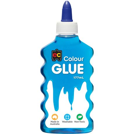 EC Coloured Glue 177ml Blue - Cafe Supply