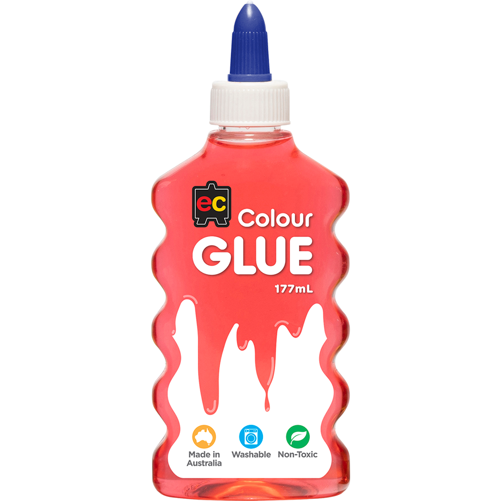 EC Coloured Glue 177ml Red - Cafe Supply