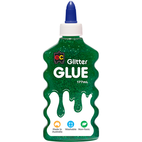 EC Glitter Glue 177ml Green - Cafe Supply