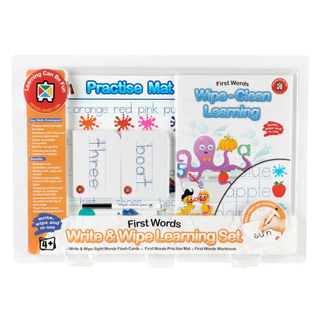 LCBF Write & Wipe Learning Set First Words - Cafe Supply