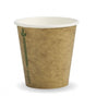 230ML / 6OZ (80MM) KRAFT GREEN LINE SINGLE WALL BIOCUP - Cafe Supply