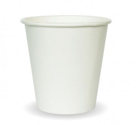 230ML / 6OZ (80MM) WHITE SINGLE WALL BIOCUP - Cafe Supply