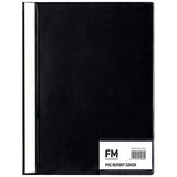 FM Cover Report A4 Black PVC - Cafe Supply