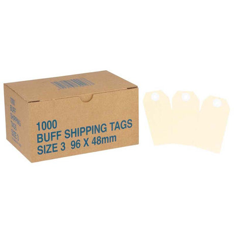 Globe Manilla Tags No.3 96x48mm Box 1000 - Cafe Supply