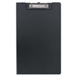FM Clipboard Black With Flap Foolscap - Cafe Supply