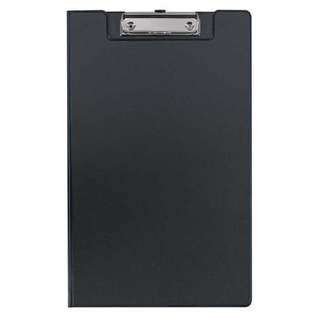 FM Clipboard Black With Flap Foolscap - Cafe Supply