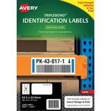 Avery Triplebond Label L6141 White Laser 63.5x33.9mm 24up 10 Sheets - Cafe Supply