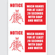 Avery Pre-Printed Self-Adhesive Sign Wash your Hands A4 2up 5 Sheets - Cafe Supply