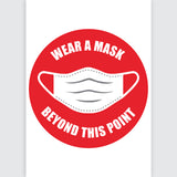 Avery Pre-Printed Self-Adhesive Sign Wear A Mask Round 20cm 5 Sheets - Cafe Supply