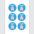 Avery Pre-Printed Self-Adhesive Sign Wash Your Hands Round 6up 5 Sheets - Cafe Supply