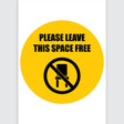 Avery Pre-Printed Self-Adhesive Sign Please Leave this Space Free Round 20cm 5 Sheets - Cafe Supply