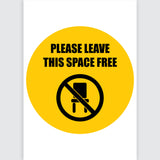 Avery Pre-Printed Self-Adhesive Sign Please Leave this Space Free Round 20cm 5 Sheets - Cafe Supply