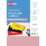 Avery Labels L7264 Salmon 32x94 A5 8up 10 Sheets - Cafe Supply
