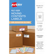 Avery Moving Labels 39131 Assorted Colours 97x45mm 3up 20 Sheets - Cafe Supply