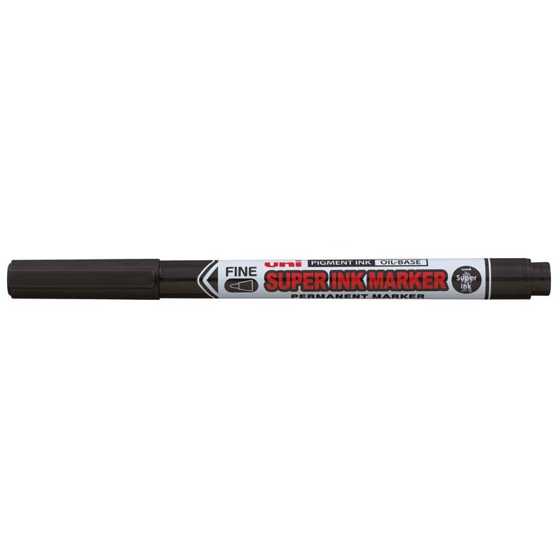 Uni Super Ink Capped Permanent Marker 0.9mm Black PNA-125 - Cafe Supply