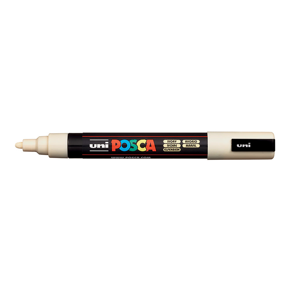 Uni Posca Marker 1.8-2.5mm Med Bullet Ivory PC-5M - Cafe Supply
