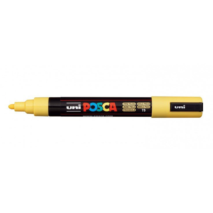 Uni Posca Marker 1.8-2.5mm Med Bullet Straw Yellow PC-5M - Cafe Supply