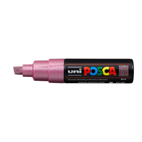 Uni Posca Marker 8.0mm Bold Chisel Metallic Pink PC-8K - Cafe Supply