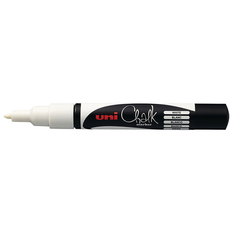 Uni Chalk Marker 0.9-1.3mm Bullet Tip White PWE-3MS - Cafe Supply