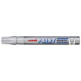 Uni Paint Marker 2.8mm Bullet Tip Silver PX-20 - Cafe Supply