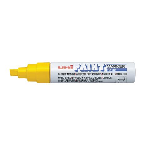 Uni Paint Marker 4.0-8.5mm Chisel Tip Yellow PX-30 - Cafe Supply