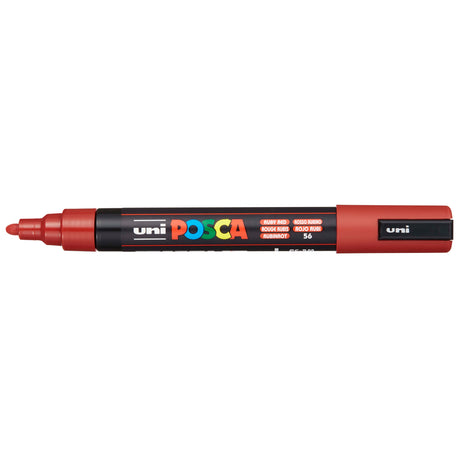 Uni Posca Marker 1.8-2.5mm Med Bullet Ruby Red PC-5M - Cafe Supply