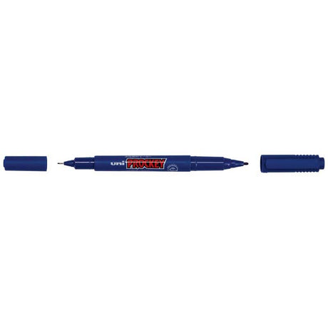 Uni Prockey Marker Dual Tip 0.4/0.9mm Blue PM-120 - Cafe Supply